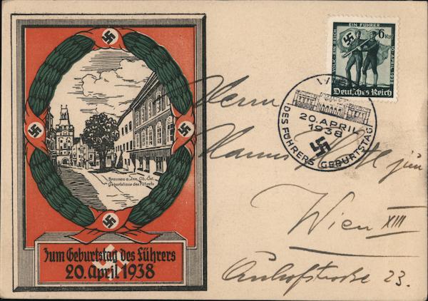 Braunau am Inn, Austria, Hitler's Birthday Celebration, House of Hitler's Birth 1938