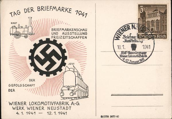 Stamp Collectors Conventuion, Vienna 1941, at the Locomotive Factory, Vienna