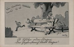 Comic: Ob Schütze oder Flinger, der Zapfenstreich bleibt Singer! Postcard