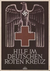 Nazi Propganda Poster-style Card German Red Cross Nazi Germany Postcard Postcard Postcard