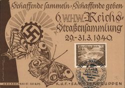1940 Nazi Fundraising Card Postcard