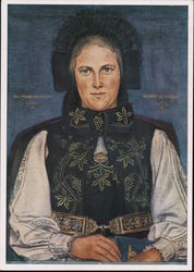 German Nazi Race Propaganda, Transylvanian-German Woman Postcard