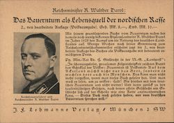 Darré: "Das Bauerntum" (Bestellkarte) Postcard