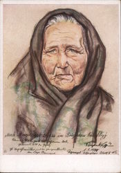 The Great Journey, Peasant Woman Maria Merk, Old Woman Postcard