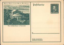German  Propaganda, Wagner Opera House, Bayreuth, Honor Your German Masters Postcard