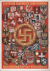 Nazi Party Reich Convention, Nurnberg, "One People, One Reich, One Fuhrer (leader) Postcard