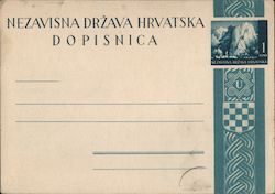 Independent State of Croatia, Printed w Stamp Postcard