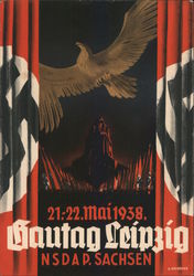 Germany Nazi Propaganda, Nazi Party Meeting Leipzig, Saxony Region Postcard