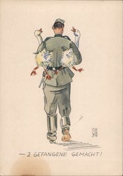 Germany WWII, "I Took Two Prisoners" Postcard