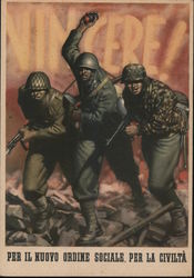 Italy WWII, "For the New Order, for Civilization" Postcard