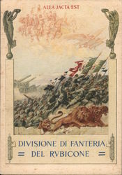 Italian WWII, Rubicon Infantry Division, Combat Scene Postcard