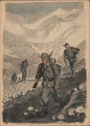Germany WWII, Alpine Mountain Troops Postcard