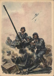 Germany WWII, Light Anti-Aircraft Artillery Postcard