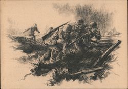 Germany WWII, Cared For By Comrades at the Front Postcard