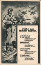 Germany WWII, Song of Defiance from the German West Wall Postcard
