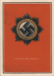 Germany WWII, Medal, The German Cross, Swastika Postcard