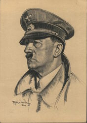 Germany, Hitler Portrait, "Founder of Greater Germany, 1938" Postcard