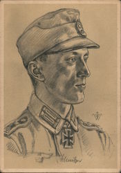 Knight's Cross Recipient Oberwachtmeister Johann Schmölzer Postcard