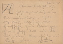 Germany WWII, Soldier w Rifle under Airplanes, Bi-Planes 1940 Postcard