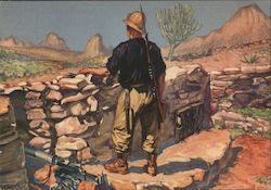 Italy WWII, "Sentinel on the new Borders of the Country", Africa Postcard