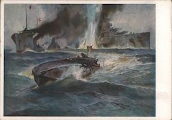 Glories of the Italian Navy: Sinking of the "Santo Stefano" Postcard