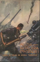 Anti-Aircraft Artillery Militia (Blackshirts) Postcard