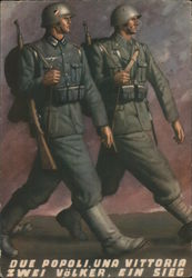 Two nations, one victory. Postcard