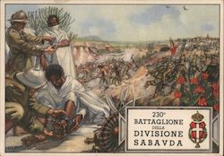 230th Battalion of the Savoy division in East Africa Postcard