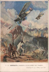 The desperate bombards enemy soldiers in Tembien Postcard