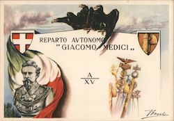 Giacomo Medici autonomous department Italy World War II Postcard Postcard Postcard
