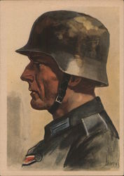 "Face of the Frontline Soldier" Postcard
