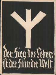 WWII propaganda, "The Victory of Life Is the Meaning of the World" Postcard