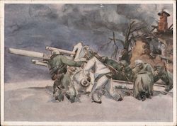 Artillery Battery in Winter, Feldpost Postcard