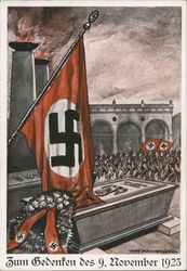 Propaganda, Commemoration of 10th Anniversary of Beer Hall Putsch Munich Postcard