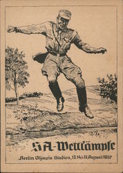 Third Reich, SA Athletic Competition, Olympic Stadium, Berlin 1937 Postcard