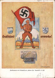 Third Reich Political Propaganda, "Germany, Awake!" Postcard