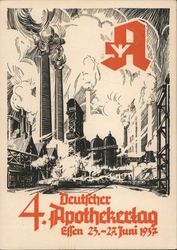 Third Reich Propaganda, 4th National Pharmacists' Day, Industry Postcard