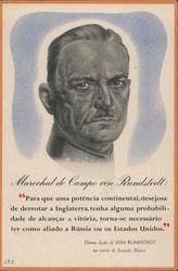 Italian Postcard of Marshal von Runtstedt Postcard