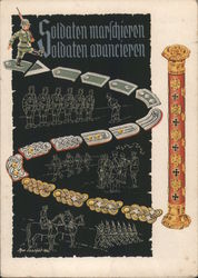 Insignia of Rank in the Army, "Sodliers March, Soldiers Advance" Postcard