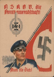 Propaganda, Foundation for War Victims, 'There for You Too", Swastika Flag Postcard