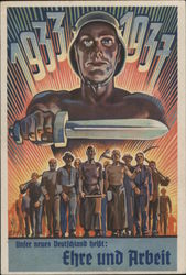 Third Reich Propaganda, "Honor and Work", Miners Postcard