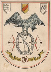 Emblem, Coat of Arms "Brave, Disciplined, and Respectable" Postcard