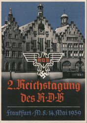 Second National Meeting Of German Civil Servants, Frankfurt, 1939, Old Houses, "Die Roemer Postcard
