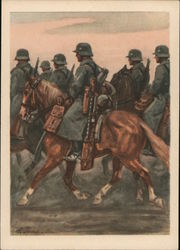 Cavalry, Horses, "Postcard of the Army" Postcard