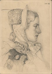 Nazi German Racial Propaganda, German Blood Nobitility in All the World, Westphalian Farmer's Daughter Postcard