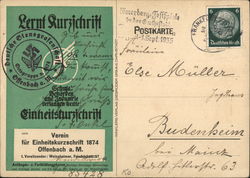 German Nazi-era Postal Card Postcard