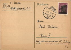 postal district Wien 89 Deutsches Reich stamp with Österreich overprint Postcard