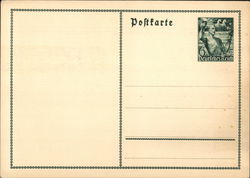 Unused German Nazi-era Postal Card Postcard