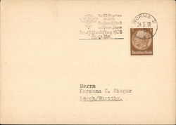 commemorative postmark NS-Fliegerkorps "Deutschlandflug 1938" Nazi Germany Postcard Postcard Postcard