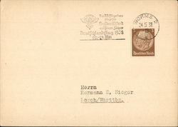 commemorative postmark NS-Fliegerkorps "Deutschlandflug 1938" Postcard